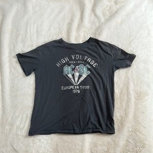 AC DC gray high voltage rock and roll T-shirt GUC